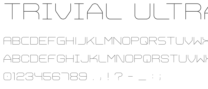 Trivial UltraLight font
